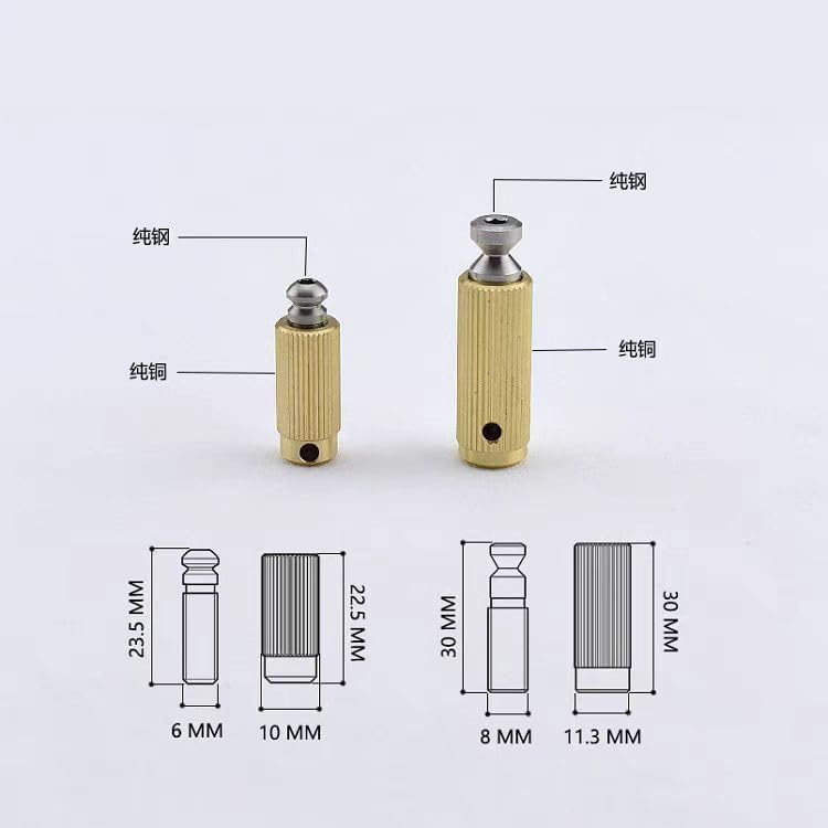 Guyker Tremolo Bridge Studs & Anchors Bridge Posts, Pure Steel And Brass Mounting Bolt Screw Inserts With 7Mm Post Studs For Ele